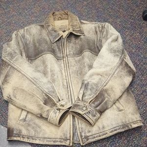 JAMES DEAN leather bomber jacket size lg